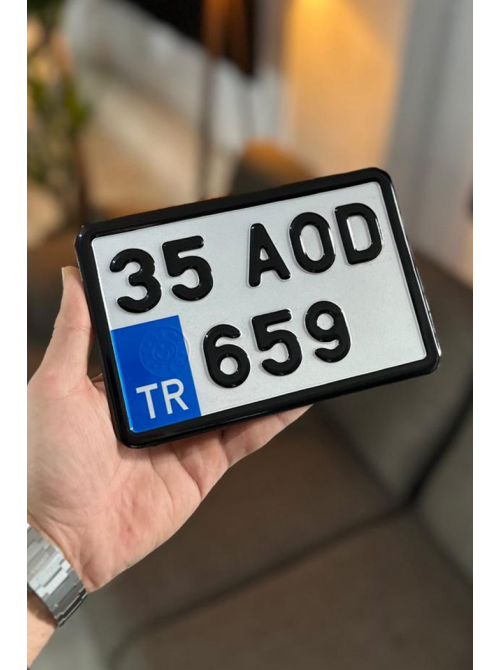 Küçük Motor (Bisiklet) Plakası 12x18 cm