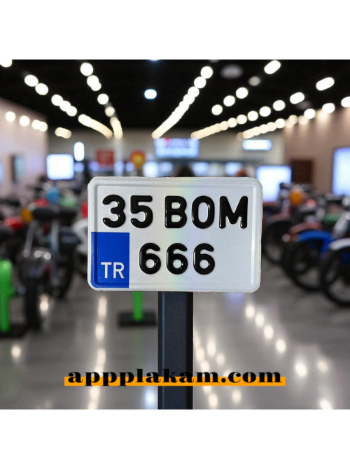 Küçük Motor (Bisiklet) Plakası 12x18 cm