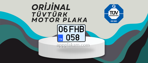 orijinal tüvtürk motorsiklet plakası