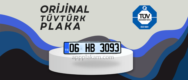 orijinal tüvtürk plaka