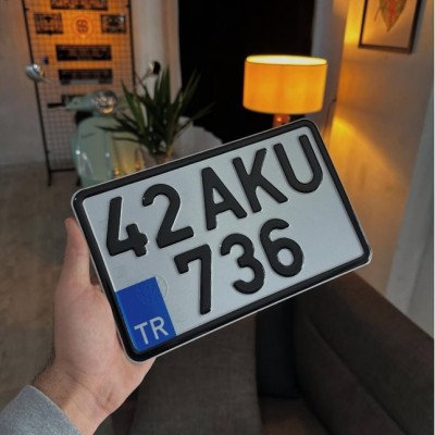 Orijinal TÜVTÜRK Resmi Motorsiklet Plaka