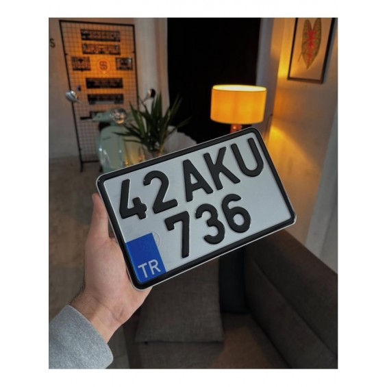 Orijinal TÜVTÜRK Resmi Motorsiklet Plaka